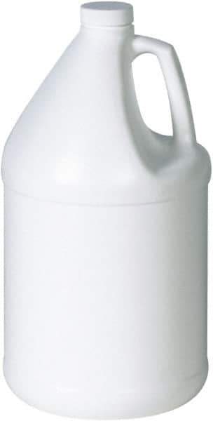 Made in USA - 1 Gal White Tapered Cylinder Polyethylene Jug - 10" High - USA Tool & Supply