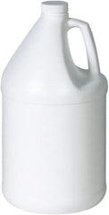 Made in USA - 1 Gal White Tapered Cylinder Polyethylene Jug - 10" High - USA Tool & Supply