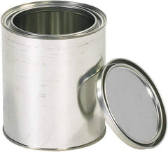 Value Collection - 1/4 Gal Gray Cylinder Metal Can - 8" High - USA Tool & Supply