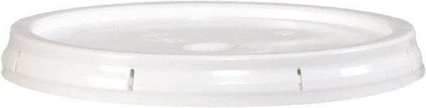 Made in USA - Tote & Storage Container Lids For Use With: 5 Gallon Bucket Color: White - USA Tool & Supply