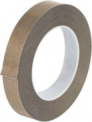 Made in USA - 36 Yd Long x 3/4" Wide, Brown Silicone PTFE Tape - 3 mil Thick - USA Tool & Supply