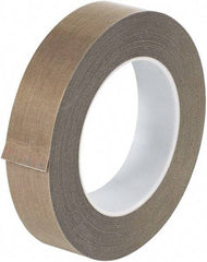 Made in USA - 18 Yd Long x 1" Wide, Brown Silicone PTFE Tape - 5 mil Thick - USA Tool & Supply