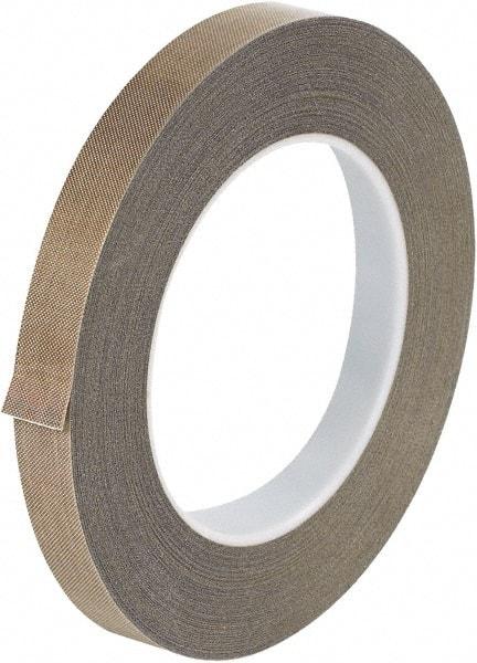 Made in USA - 36 Yd Long x 3/8" Wide, Brown Silicone PTFE Tape - 3 mil Thick - USA Tool & Supply