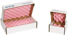 Made in USA - 12" Long x 12" Wide, Antistatic Foam Shippers - Pink & White, Standard Grade - USA Tool & Supply