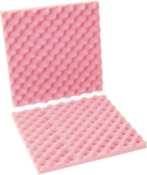 Made in USA - 16" Long x 16" Wide, Antistatic Convoluted Foam Set - Pink, Standard Grade - USA Tool & Supply