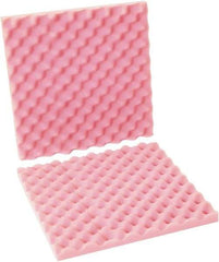 Made in USA - 16" Long x 16" Wide, Antistatic Convoluted Foam Set - Pink, Standard Grade - USA Tool & Supply