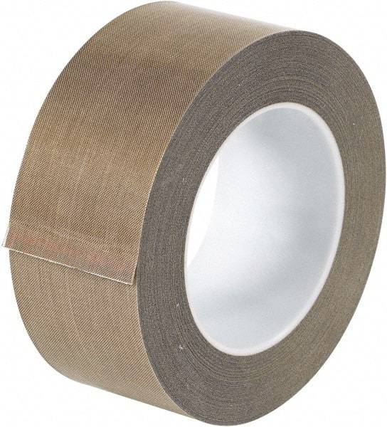 Made in USA - 18 Yd Long x 2" Wide, Brown Silicone PTFE Tape - 5 mil Thick - USA Tool & Supply