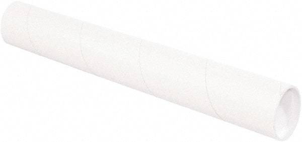 Made in USA - 3" Diam x 30" Long Round White Mailing Tubes - 1 Wall, White - USA Tool & Supply