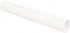 Made in USA - 3" Diam x 30" Long Round White Mailing Tubes - 1 Wall, White - USA Tool & Supply