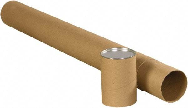 Made in USA - 2" Diam x 43" Long Round Telescoping Mailing Tubes - 2 Walls, Kraft (Color) - USA Tool & Supply