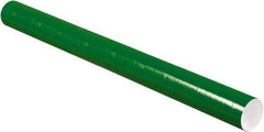 Made in USA - 3" Diam x 36" Long Round Colored Mailing Tubes - 1 Wall, Green - USA Tool & Supply