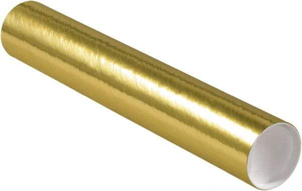 Made in USA - 3" Diam x 18" Long Round Colored Mailing Tubes - 1 Wall, Gold - USA Tool & Supply