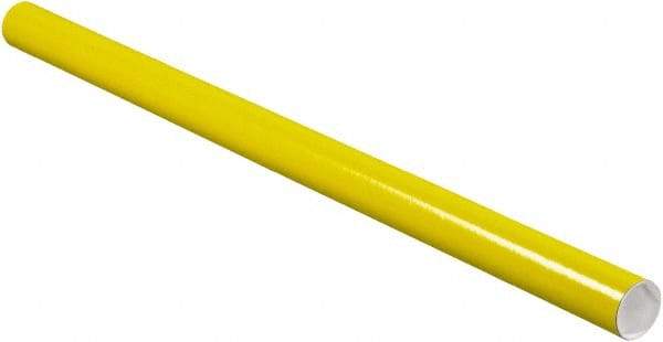 Made in USA - 2" Diam x 36" Long Round Colored Mailing Tubes - 1 Wall, Yellow - USA Tool & Supply