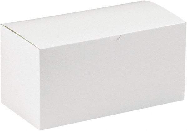 Made in USA - 6" Wide x 12" Long x 6" High Rectangle Chipboard Box - 1 Wall, White - USA Tool & Supply