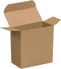 Made in USA - 4.2" Wide x 2-1/8" Long x 2-1/8" High Rectangle Chipboard Box - 1 Wall, Kraft (Color) - USA Tool & Supply