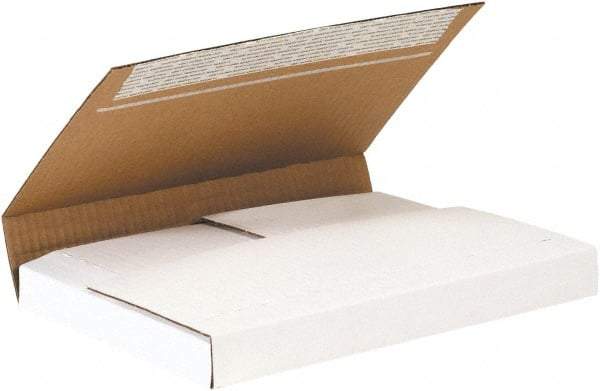 Made in USA - 9-1/8" Wide x 12-1/8" Long x 2" High Rectangle Crush Proof Mailers - 1 Wall, White - USA Tool & Supply