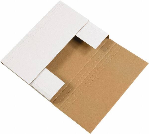 Made in USA - 6-5/8" Wide x 9-5/8" Long x 2-1/2" High Rectangle Crush Proof Mailers - 1 Wall, White - USA Tool & Supply