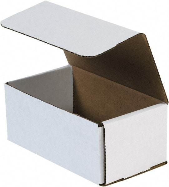 Made in USA - 4" Wide x 7" Long x 3" High Rectangle Crush Proof Mailers - 1 Wall, White - USA Tool & Supply