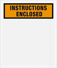 Value Collection - 500 Piece, 12" Long x 10" Wide, Packing List Envelope - Instructions Enclosed, Orange - USA Tool & Supply