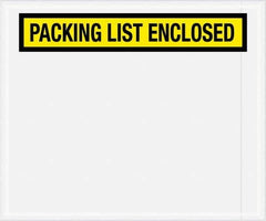 Value Collection - 500 Piece, 10" Long x 12" Wide, Packing List Envelope - Packing List Enclosed, Yellow - USA Tool & Supply