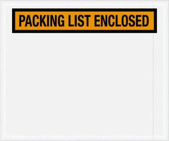 Value Collection - 500 Piece, 10" Long x 12" Wide, Packing List Envelope - Packing List Enclosed, Orange - USA Tool & Supply