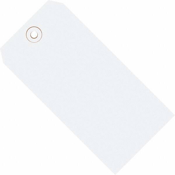 Made in USA - 3-1/4" High x 1-5/8" Long, Safety & Facility Blank Tag - White Cardstock - USA Tool & Supply