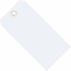 Made in USA - 3-1/4" High x 1-5/8" Long, Safety & Facility Blank Tag - White Cardstock - USA Tool & Supply