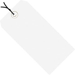 Made in USA - 4-3/4" High x 2-3/8" Long, Safety & Facility Blank Tag - White Cardstock - USA Tool & Supply