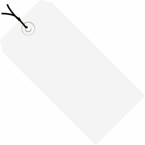 Made in USA - 4-1/4" High x 2-1/8" Long, Safety & Facility Blank Tag - White Cardstock - USA Tool & Supply