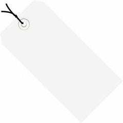 Made in USA - 4-1/4" High x 2-1/8" Long, Safety & Facility Blank Tag - White Cardstock - USA Tool & Supply