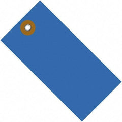 Dupont - 3-3/4" High x 1-7/8" Long, Safety & Facility Blank Tag - Blue Spunbonded Olefin - USA Tool & Supply