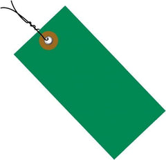 Dupont - 2-3/4" High x 1-3/8" Long, Safety & Facility Blank Tag - Green Spunbonded Olefin - USA Tool & Supply