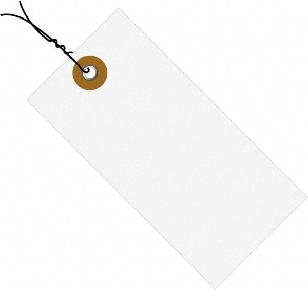 Dupont - 5-1/4" High x 2-5/8" Long, Safety & Facility Blank Tag - White Spunbonded Olefin - USA Tool & Supply