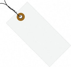 Dupont - 4-1/4" High x 2-1/8" Long, Safety & Facility Blank Tag - White Spunbonded Olefin - USA Tool & Supply