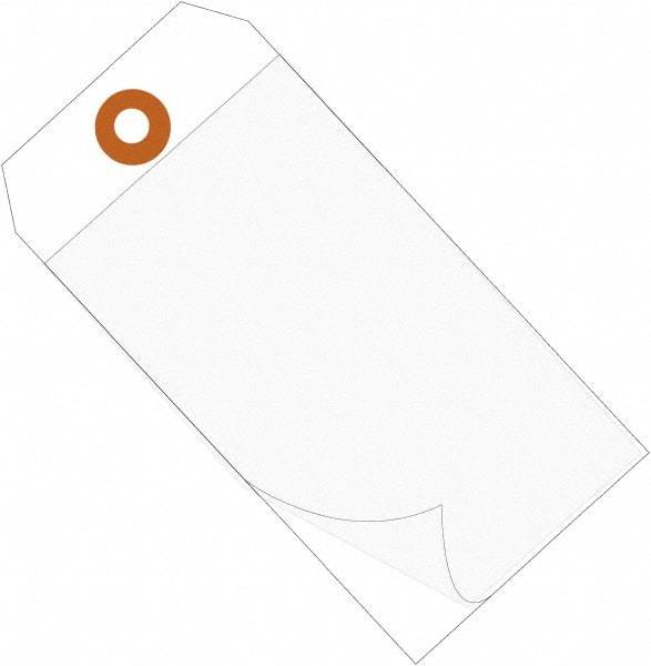 Made in USA - 6-1/4" High x 3-1/8" Long, Safety & Facility Blank Tag - White Vinyl - USA Tool & Supply