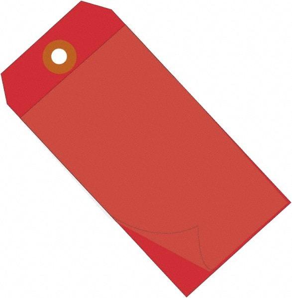 Made in USA - 6-1/4" High x 3-1/8" Long, Safety & Facility Blank Tag - Red Vinyl - USA Tool & Supply