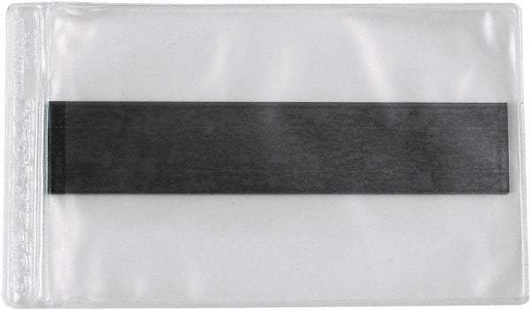 Superscan - 50 Piece Clear Magnetic Vinyl Envelope - 2" High x 3-1/2" Wide - USA Tool & Supply