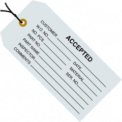 Made in USA - 4-3/4" High x 2-3/8" Long, Safety & Facility Blank Tag - Blue Cardstock - USA Tool & Supply