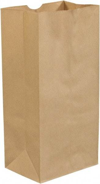 Made in USA - Kraft Grocery Bag - 8-1/4 x 5-1/4 x 18, Kraft - USA Tool & Supply