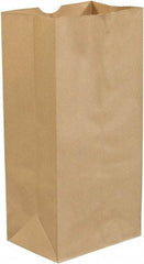 Made in USA - Kraft Grocery Bag - 8-1/4 x 5-1/4 x 18, Kraft - USA Tool & Supply