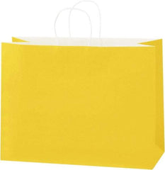 Made in USA - Kraft Grocery Bag - 16 x 6 x 12, Buttercup - USA Tool & Supply