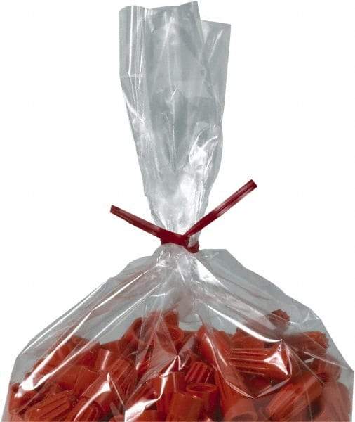 Made in USA - 6" Long, Bag Tie - Red - USA Tool & Supply