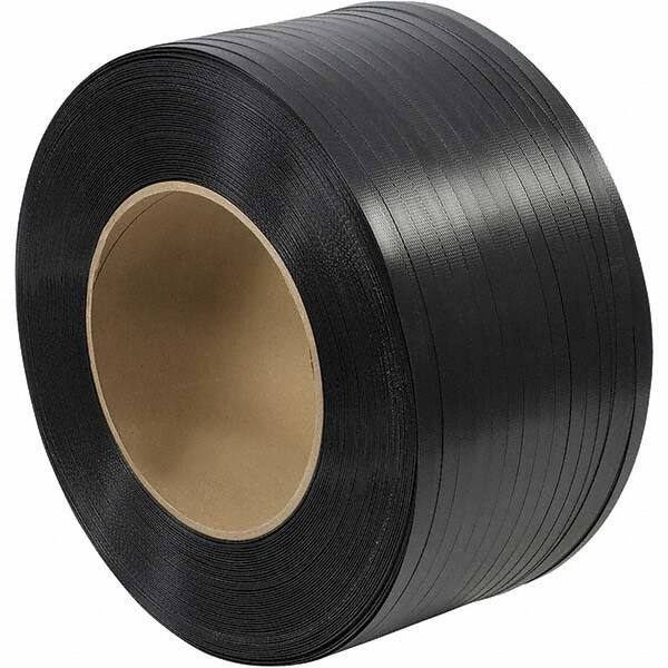 Made in USA - 9,000' Long x 1/2" Wide, Coil Case Polypropylene Strapping - 300 Lb Capacity, 0.015" Thick - USA Tool & Supply