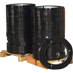 Made in USA - 2,940' Long x 1/2" Wide, Oscillated Coil Steel Strapping - 1,430 Lb Capacity, 0.02" Thick - USA Tool & Supply