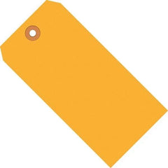 Made in USA - 4-3/4" High x 2-3/8" Long, Safety & Facility Blank Tag - Fluorescent Orange Cardstock - USA Tool & Supply