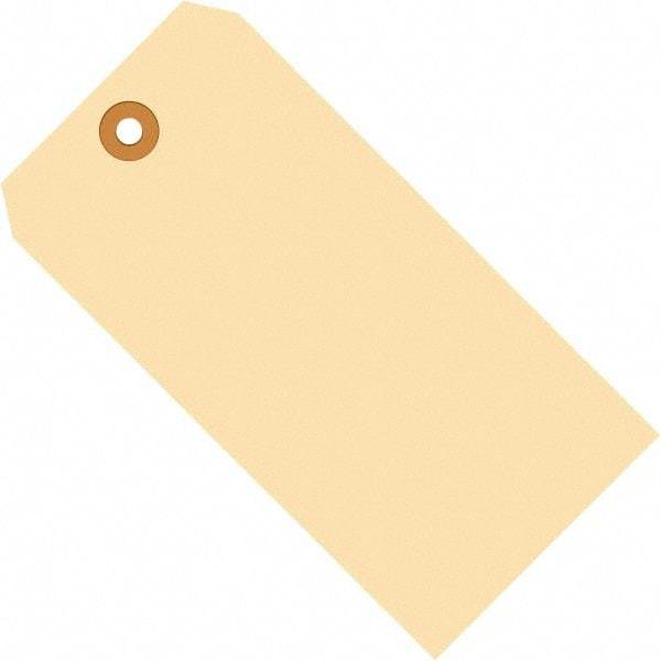 Made in USA - 4-1/4" High x 2-1/8" Long, Safety & Facility Blank Tag - Manila Cardstock - USA Tool & Supply