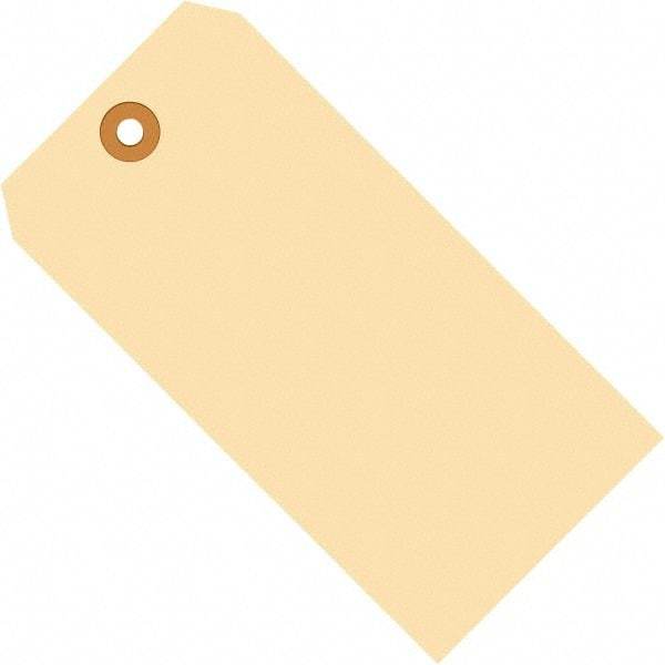Made in USA - 3-1/4" High x 1-5/8" Long, Safety & Facility Blank Tag - Manila Cardstock - USA Tool & Supply