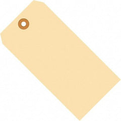 Made in USA - 3-1/4" High x 1-5/8" Long, Safety & Facility Blank Tag - Manila Cardstock - USA Tool & Supply
