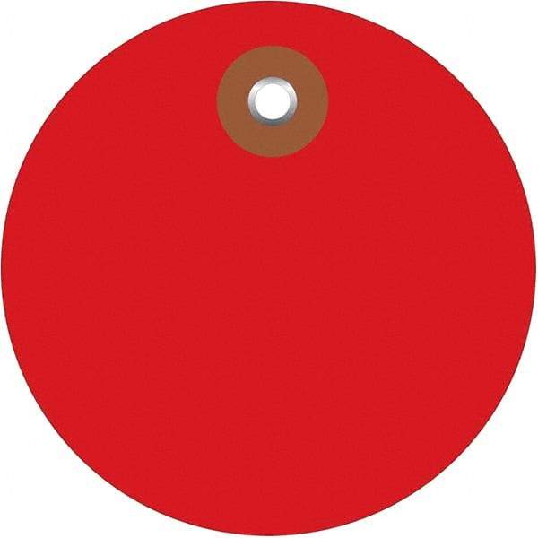 Made in USA - Safety & Facility Blank Tag - Red Vinyl - USA Tool & Supply