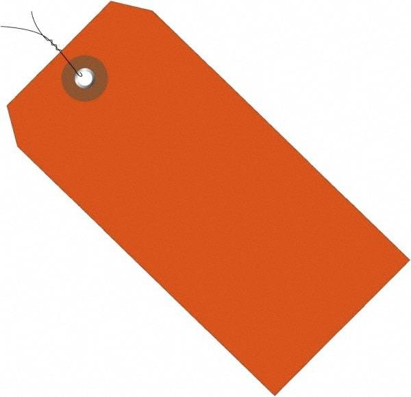 Made in USA - 6-1/4" High x 3-1/8" Long, Safety & Facility Blank Tag - Orange Vinyl - USA Tool & Supply